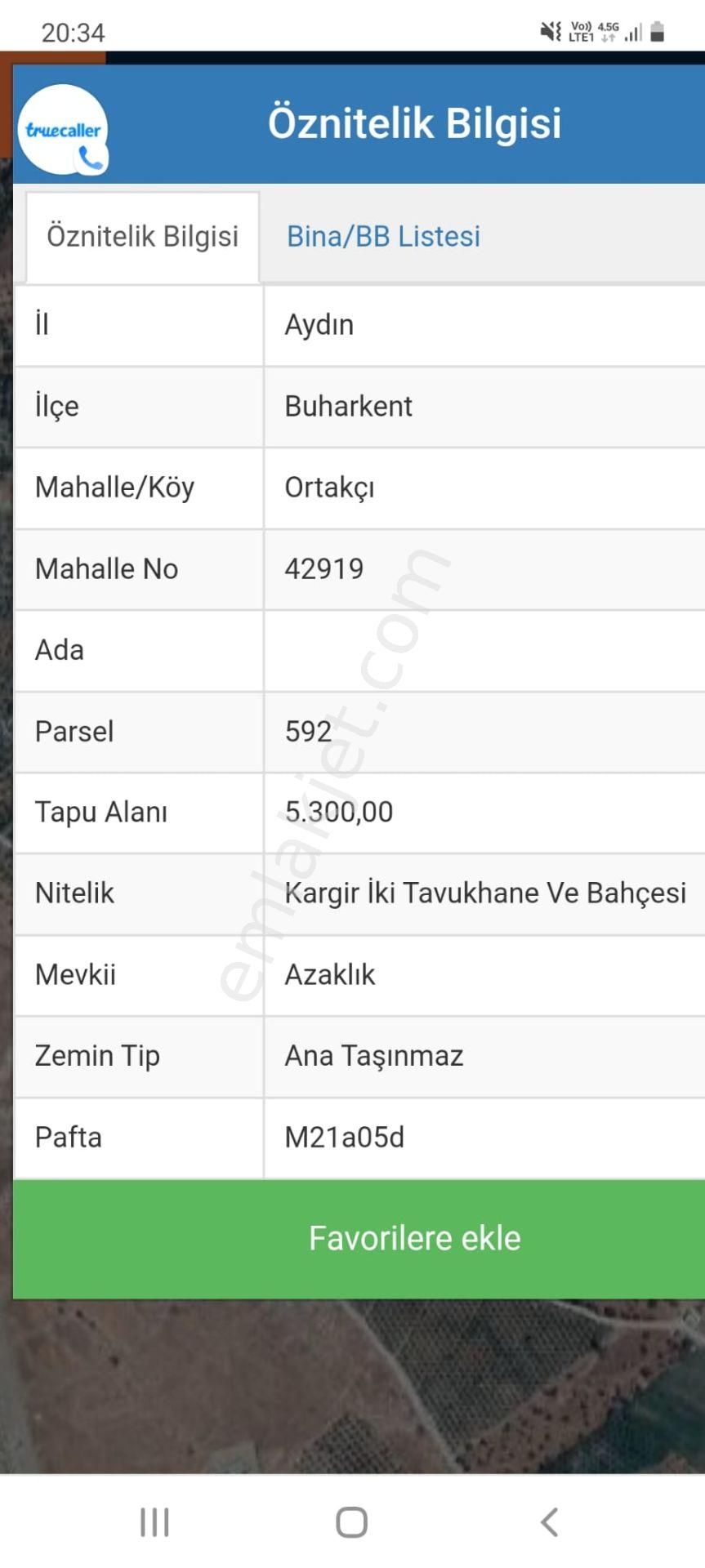 Reymorris Boğaziçi Aydın Buharkent Ortakçı Mahallesi Satılık Tarla