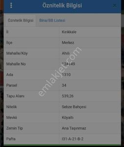 Arsa-Bağ & Bahçe