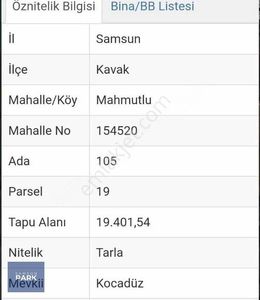 Arsa-Tarla