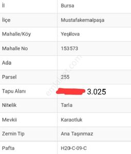 Arsa-Tarla