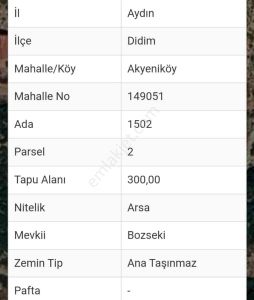 Arsa-Konut İmarlı