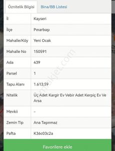 Arsa-Konut İmarlı