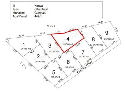 Arsa-Konut İmarlı