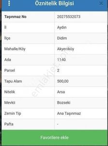 Arsa-Konut İmarlı