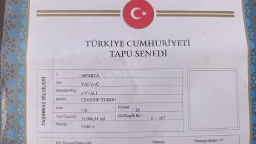 Arsa-Tarla
