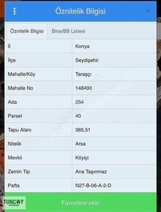 Arsa-Konut İmarlı