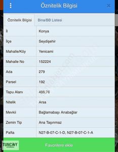 Arsa-Konut İmarlı