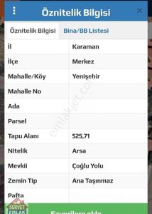 Arsa-Konut İmarlı