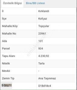 Arsa-Tarla