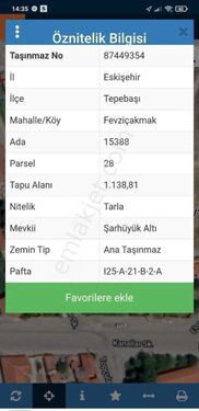 C.İ.A GROUP GAYRİMENKULDEN FEVZİÇAKMAK MAH 430M2 SATILIK ARSA   410.000TL