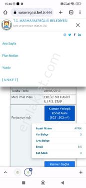Deniz manzarali konut arsasi