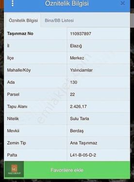 NAZ GROUP/ YALINDAMLARDA SATILIK BAHÇE