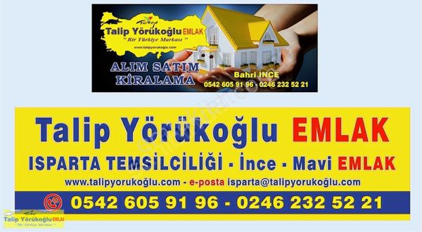 SATILIK ARAZİ -TALİPYÖRÜKOĞLU ISPARTA TEM İNCE-MAVİ EMLAK TAN