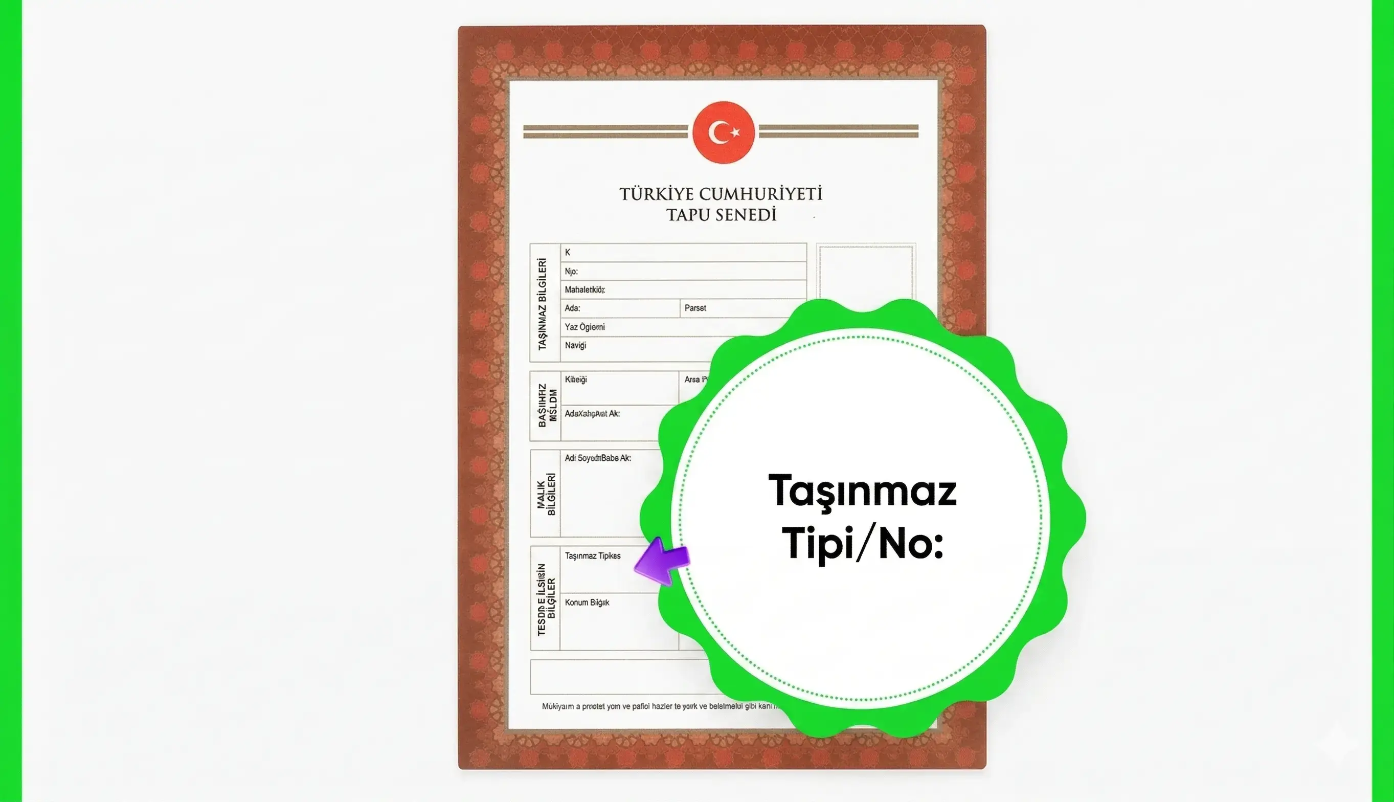 tapu senedi üzerinden taşınmaz numarası öğrenme