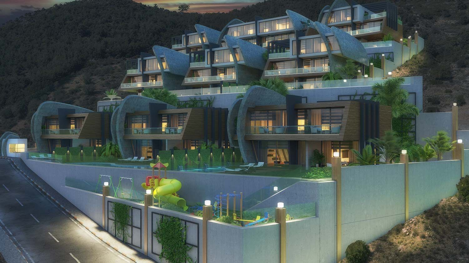 Konut Projesi Tepe Modern Villaları, Alanya, Antalya