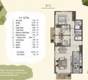 3+1 Konut Planı