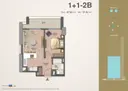 1+1 Konut Planı