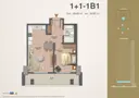 1+1 Konut Planı