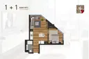 1+1 Konut Planı