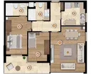 2+1 Konut Planı