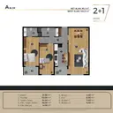 2+1 Konut Planı