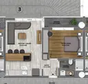 1+1 Konut Planı