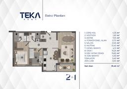 2+1 Konut Planı