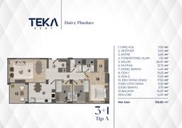 3+1 Konut Planı