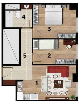 2+1 Konut Planı