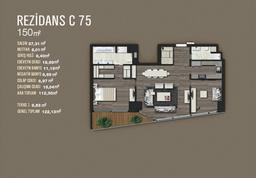 1+1 Konut Planı
