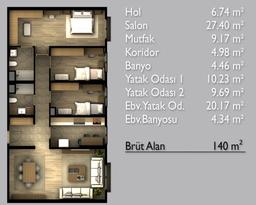 3+1 Konut Planı