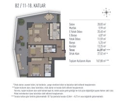 2+1 Konut Planı