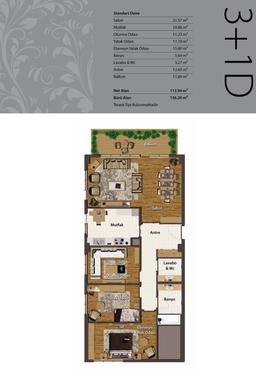 3+1 Konut Planı