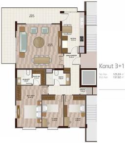 3+1 Konut Planı