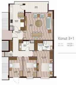 3+1 Konut Planı
