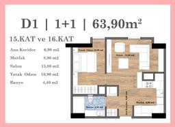 1+1 Konut Planı