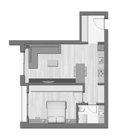 1+1 Konut Planı