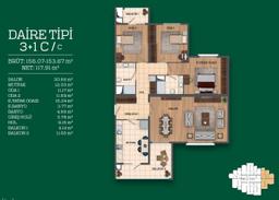 3+1 Konut Planı