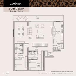 3+1 Konut Planı