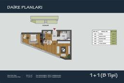 1+1 Konut Planı