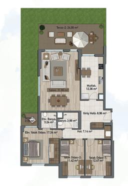 3+1 Konut Planı