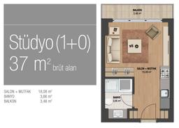 Stüdyo Konut Planı