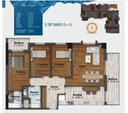 3+1 Konut Planı
