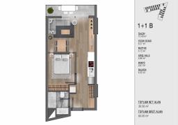 1+1 Konut Planı