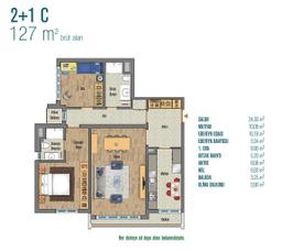 2+1 Konut Planı