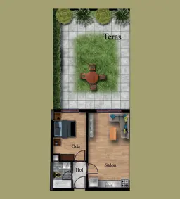 1+1 Konut Planı