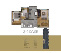 2+1 Konut Planı