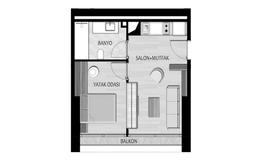 1+1 Konut Planı