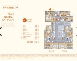 3+1 Konut Planı