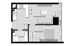 1+1 Konut Planı